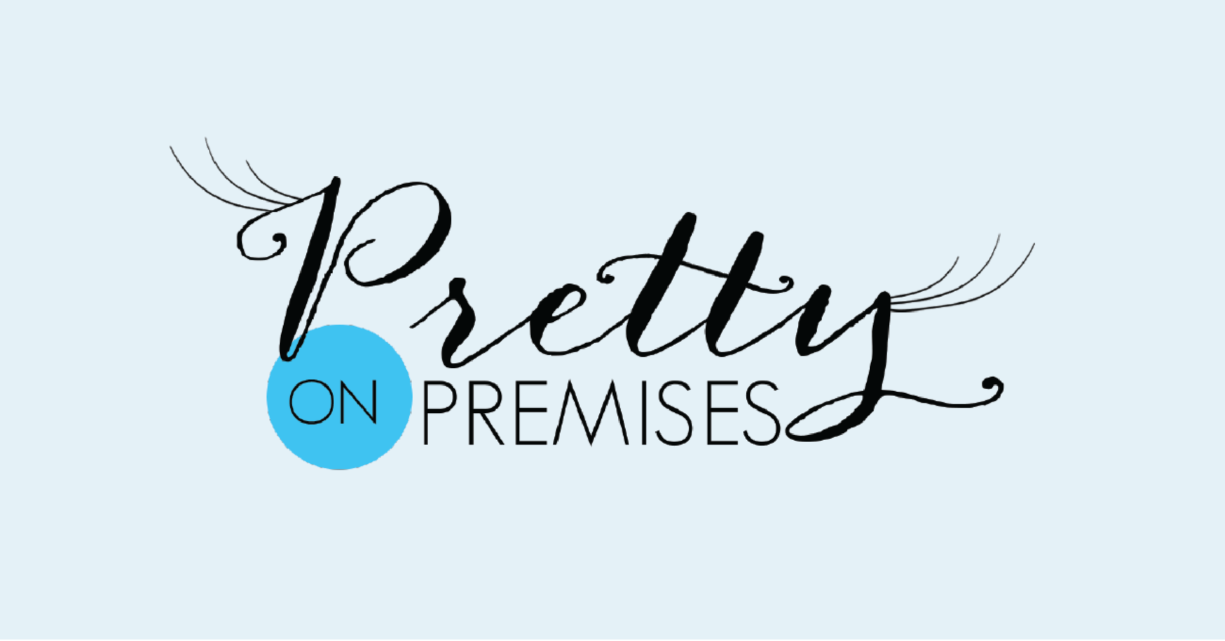 Original Pretty on Premises logo with flourished script lettering
